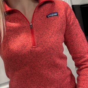 Patagonia Vibrant Red Quarter-Zip Fleece